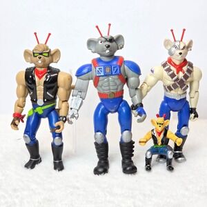 Vintage 1993 Biker Mice from Mars Action Figure Lot Galoob Throttle Modo Vinnie